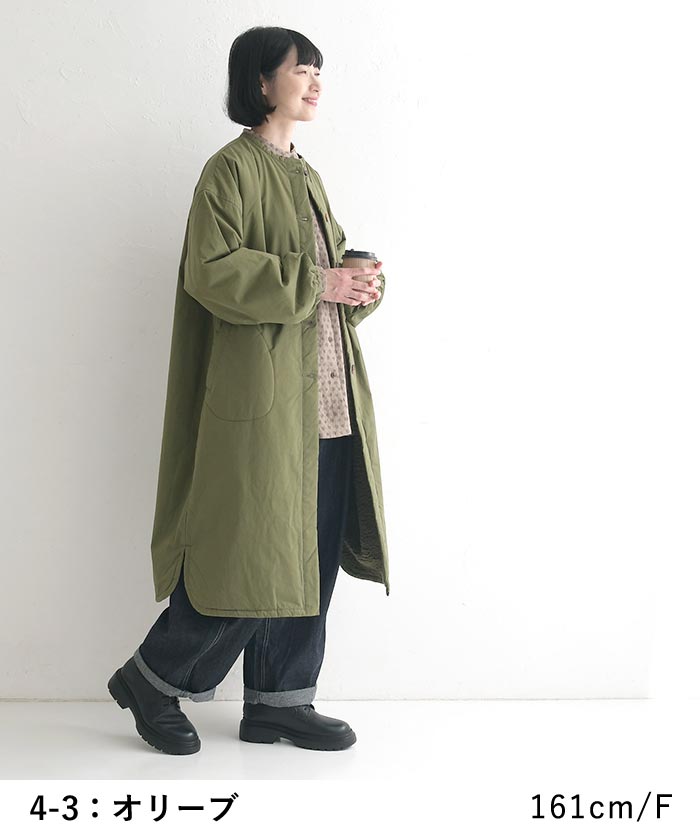 Bliss bunch（ブリスバンチ） ノーカラーコート ロング レディース