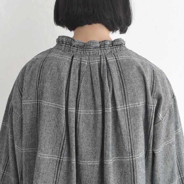 ブラウス 長袖 レディース シャツ フリル襟 Bliss bunch コットン ネックシャーリング 綿100％ コットン 25AW1107, | Bliss bunch | 15