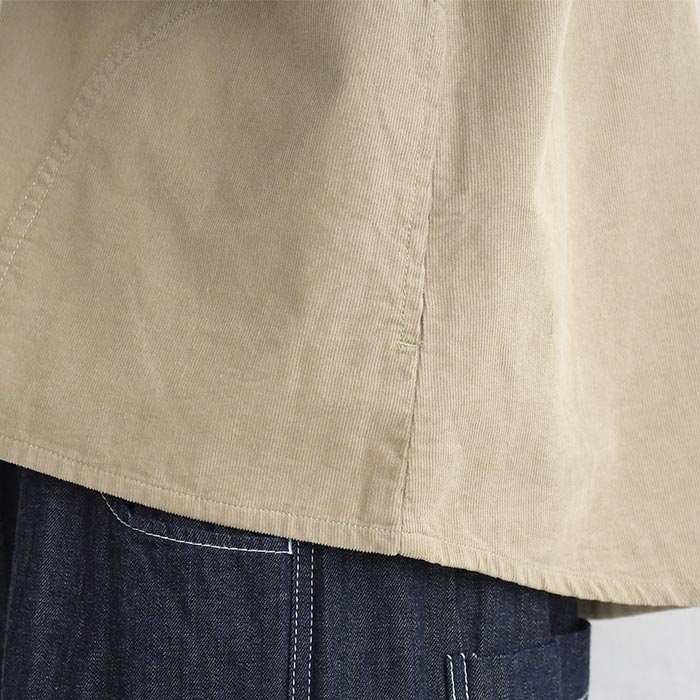 シャツ ブラウス 長袖 レディース Bliss bunch コールコットン ダブルボタンシャツ 綿100％ 25AW1114, | Bliss bunch | 18