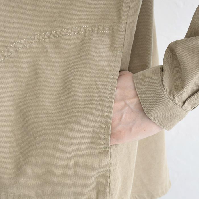 シャツ ブラウス 長袖 レディース Bliss bunch コールコットン ダブルボタンシャツ 綿100％ 25AW1114, | Bliss bunch | 19