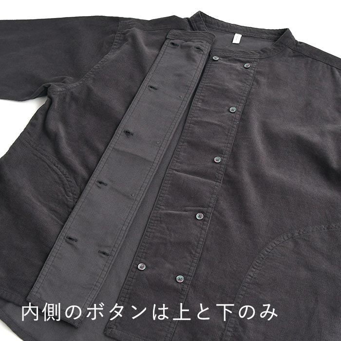 シャツ ブラウス 長袖 レディース Bliss bunch コールコットン ダブルボタンシャツ 綿100％ 25AW1114, | Bliss bunch | 20