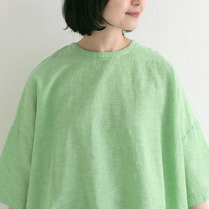 プルオーバー ブラウス 綿麻 ストライプ シャンブレー Bliss bunch 春 夏 30代 40代 50代 26SS0501, | Bliss bunch | 15