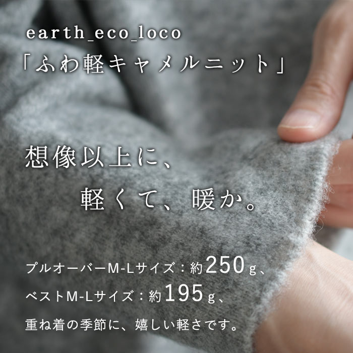 20％OFF セール！ 返品交換不可 ニット プルオーバー バイカラー 半端袖 柔らかキャメル混 25AW1120, q0109, q2, | earth_eco_loco | 04