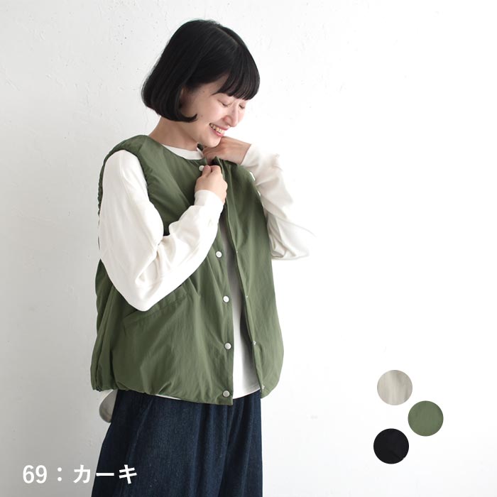 中綿ベスト レディース 軽量 軽い インナー 季節の変わり目 25AW1024, |  | 02