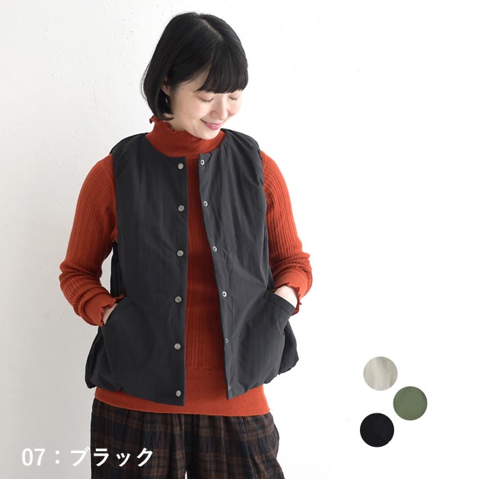 中綿ベスト レディース 軽量 軽い インナー 季節の変わり目 25AW1024, |  | 03