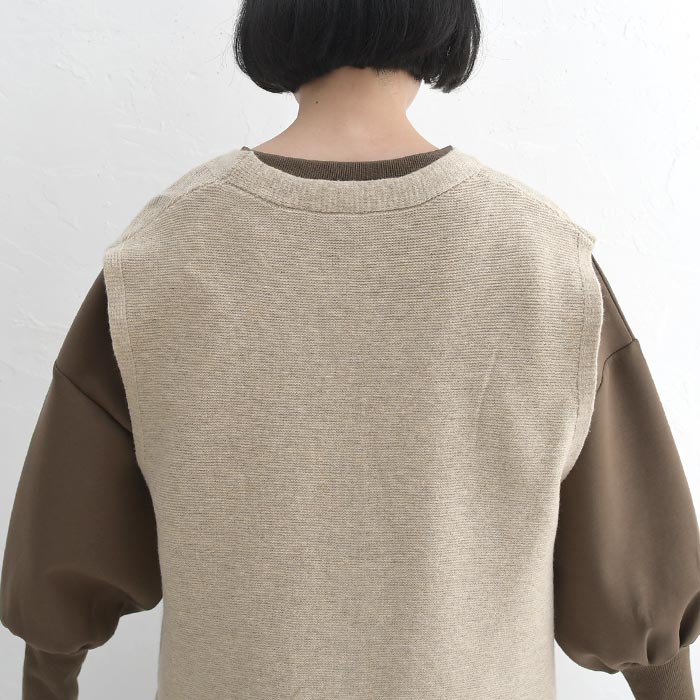 ニットベスト レディース ふわもち 前開き 洗える 25AW0926, |  | 14
