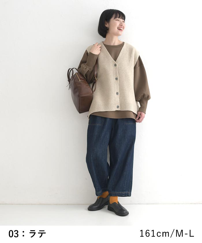 ニットベスト レディース ふわもち 前開き 洗える 25AW0926, |  | 05