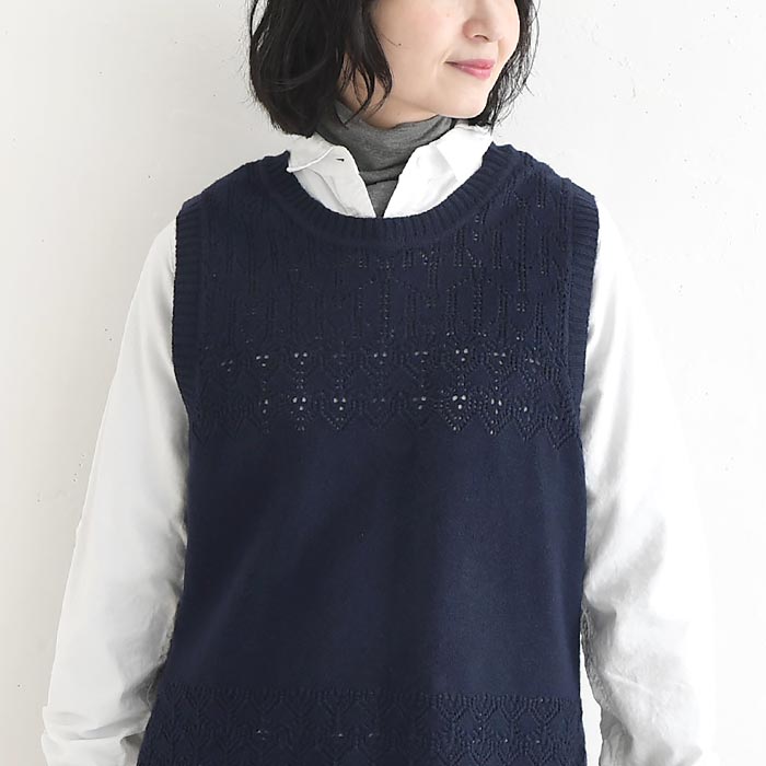 ニットベスト ウォッシャブル ふわもち  秋冬 冬 26AW1014, |  | 16