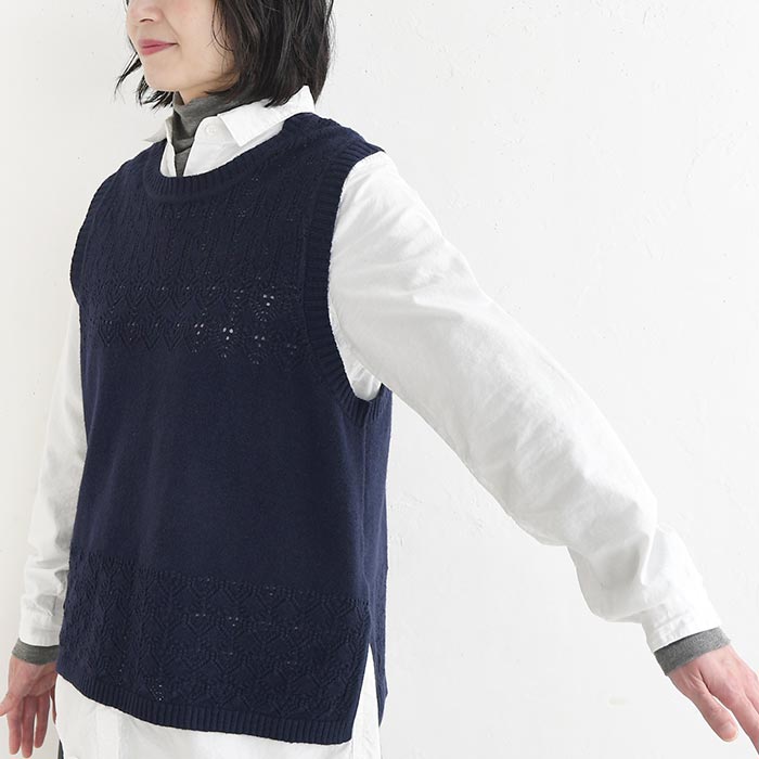 ニットベスト ウォッシャブル ふわもち  秋冬 冬 26AW1014, |  | 18