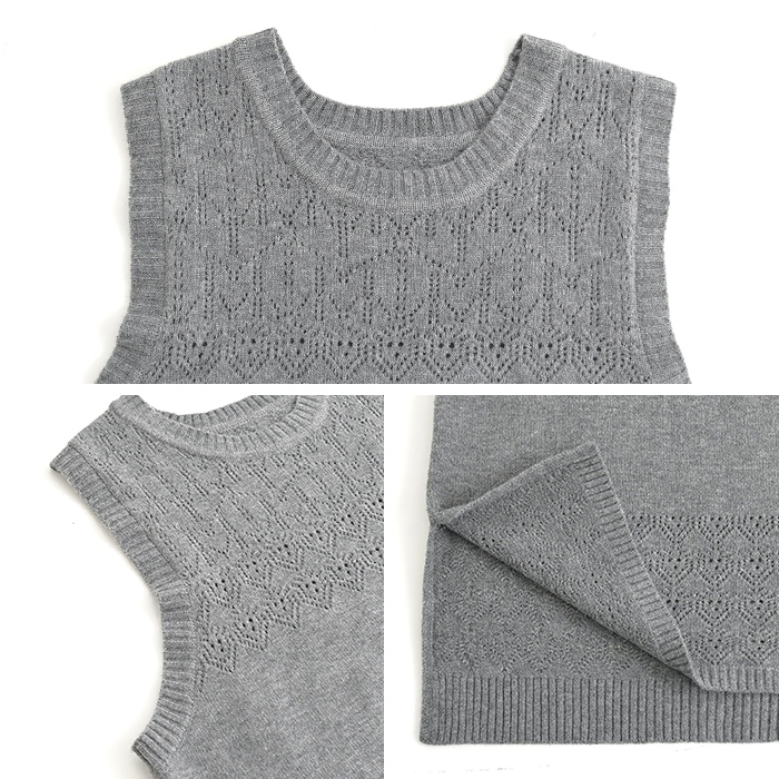 ニットベスト ウォッシャブル ふわもち  秋冬 冬 26AW1014, |  | 21