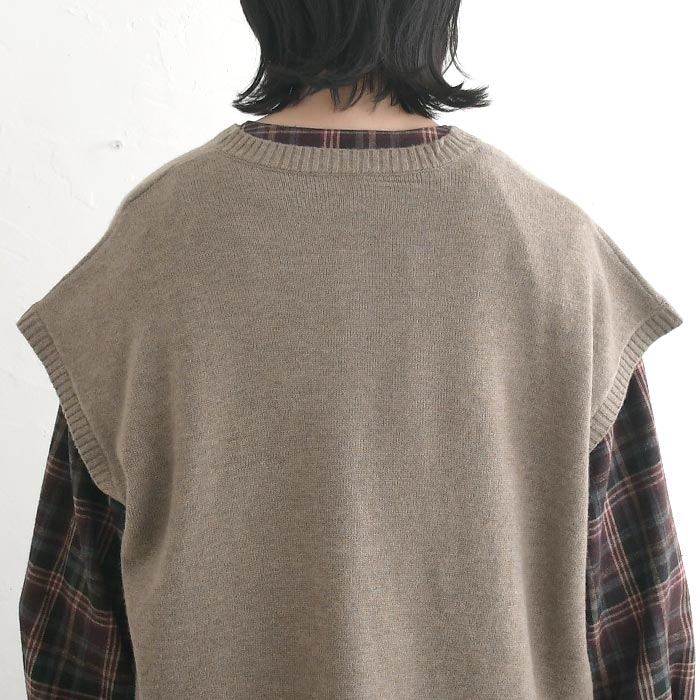 前開きニットベスト ウォッシャブル ふわもち  秋冬 26AW1014, |  | 14