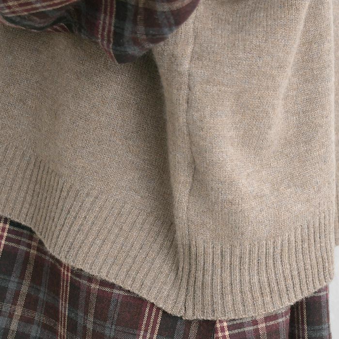 前開きニットベスト ウォッシャブル ふわもち  秋冬 26AW1014, |  | 17
