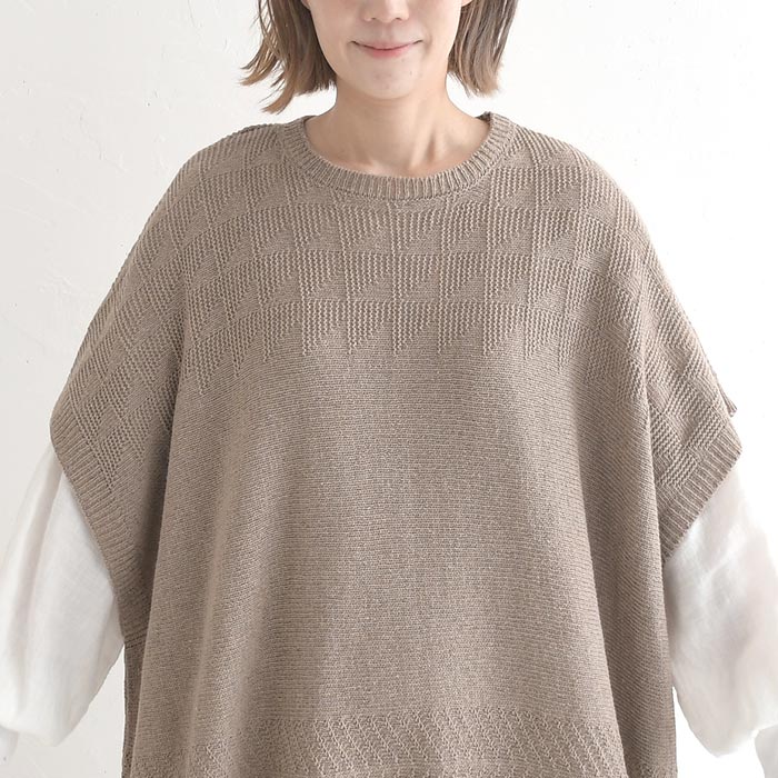 早割10％OFFクーポン ニットベスト ウォッシャブル 綿タッチ プルオーバー  秋 冬 30代 40代 50代 26AW0828, |  | 16
