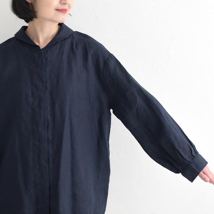 08Mab（ゼロハチマブ） ブラウス シャツ 長袖 レディース 08Mab 14番手