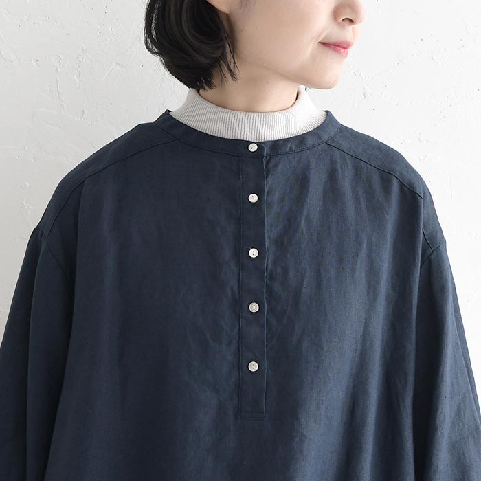 08Mab（ゼロハチマブ） チュニック レディース ふんわり袖 リネン100