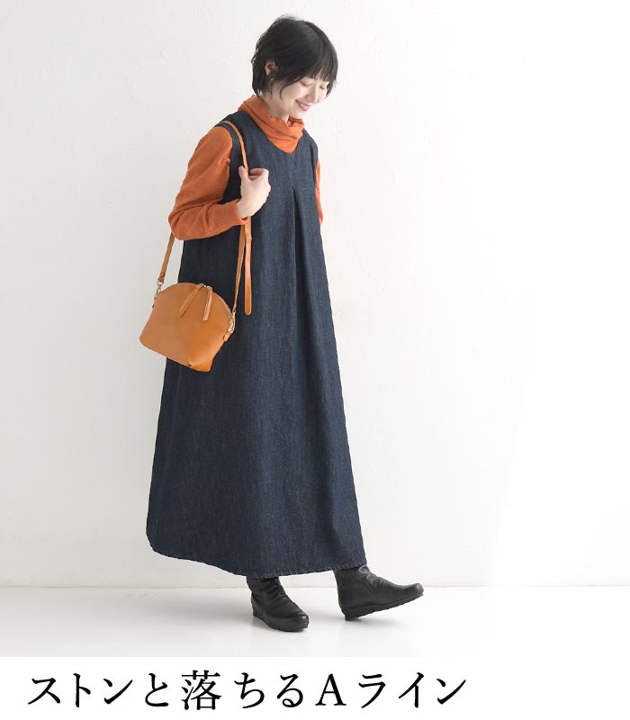 新品値引　08Mab　ネイビー*パーカーノースリーブワンピース　9番手麻 866 新品値引 08Mab ネイビー*パーカーノースリーブワンピース 9番手麻 866