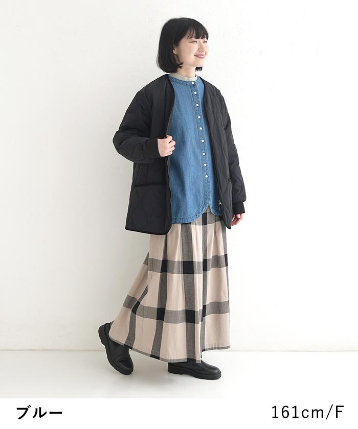 08Mab（ゼロハチマブ） シャツ ブラウス 長袖 リネンコットン デニム