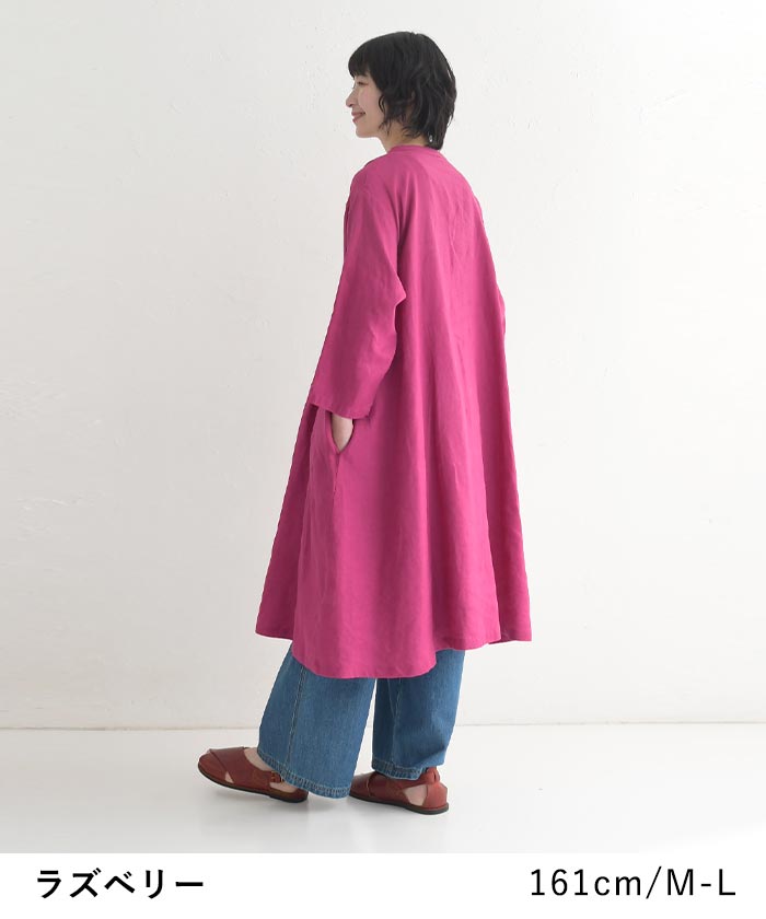 チュニック ブラウス シャツ 08Mab×ecoloco別注 14番手リネン レディース 麻100％ 大きいサイズ 25SS0204, c14, | 08Mab | 10