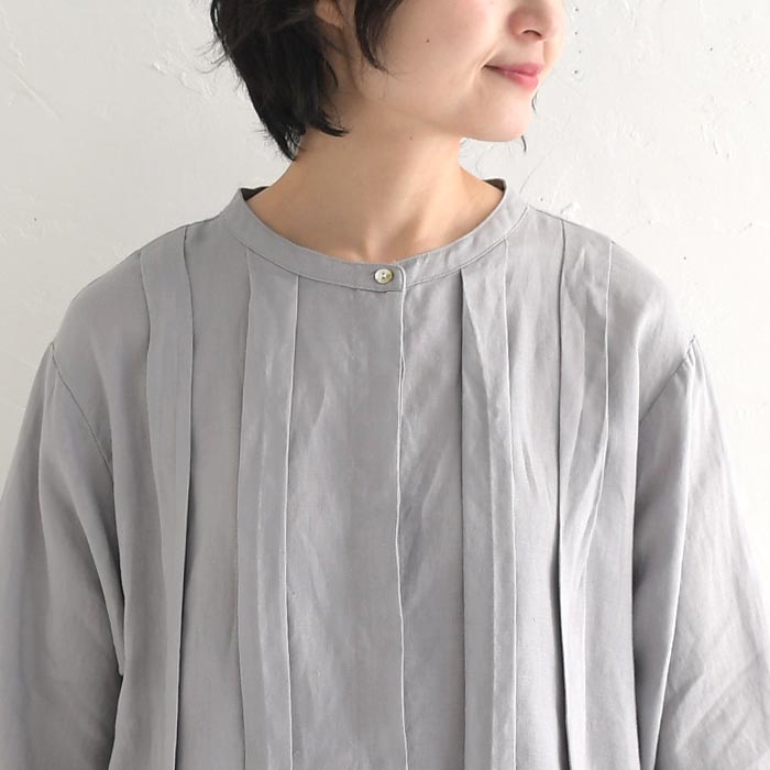 チュニック ブラウス シャツ 08Mab×ecoloco別注 14番手リネン レディース 麻100％ 大きいサイズ 25SS0204, c14, | 08Mab | 13