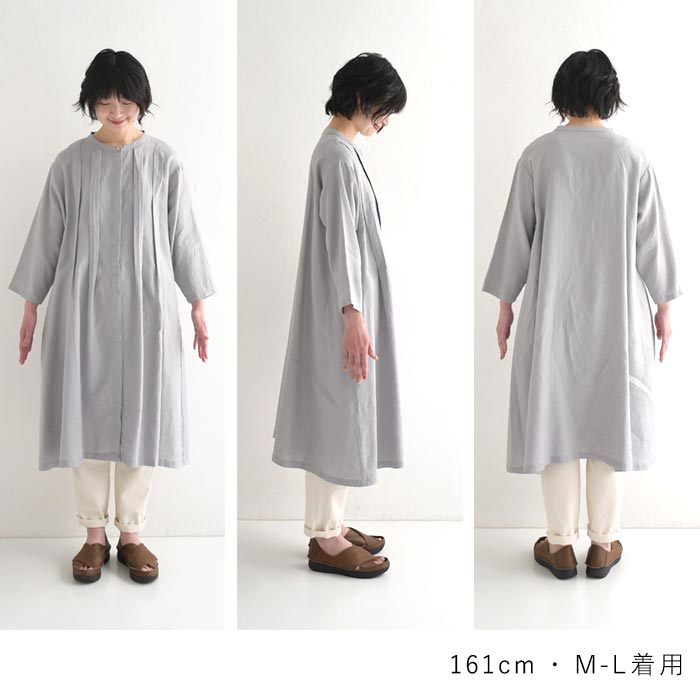 チュニック ブラウス シャツ 08Mab×ecoloco別注 14番手リネン レディース 麻100％ 大きいサイズ 25SS0204, c14, | 08Mab | 18