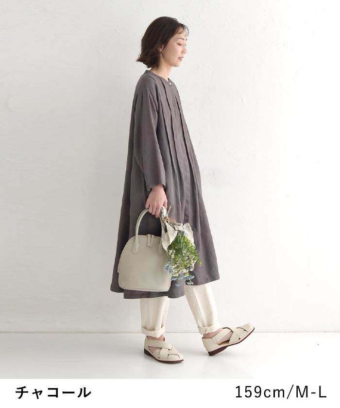 チュニック ブラウス シャツ 08Mab×ecoloco別注 14番手リネン レディース 麻100％ 大きいサイズ 25SS0204, c14, | 08Mab | 02