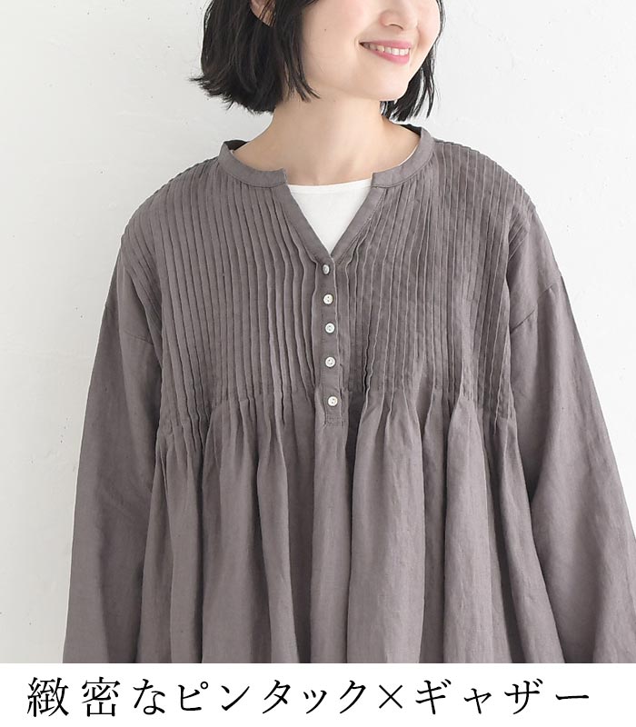 新作早割P5倍 ピンタック ワンピース 14番...の詳細画像3