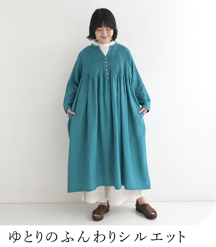 新作早割P5倍 ピンタック ワンピース 14番...の詳細画像5