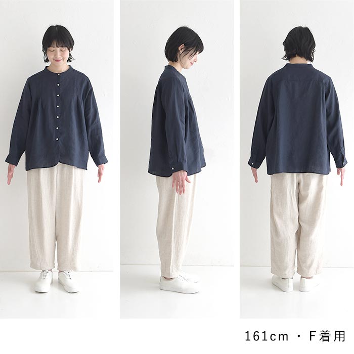 最大20％OFFクーポンあり ブラウス 14番手リネン 麻100% 08Mab 夏 春 リネンシャツ 30代 40代 50代 26SS0424, 爆買の画像
