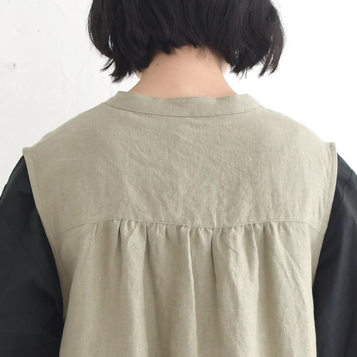 08Mab（ゼロハチマブ） ジャンパースカート 9番手リネン 麻100