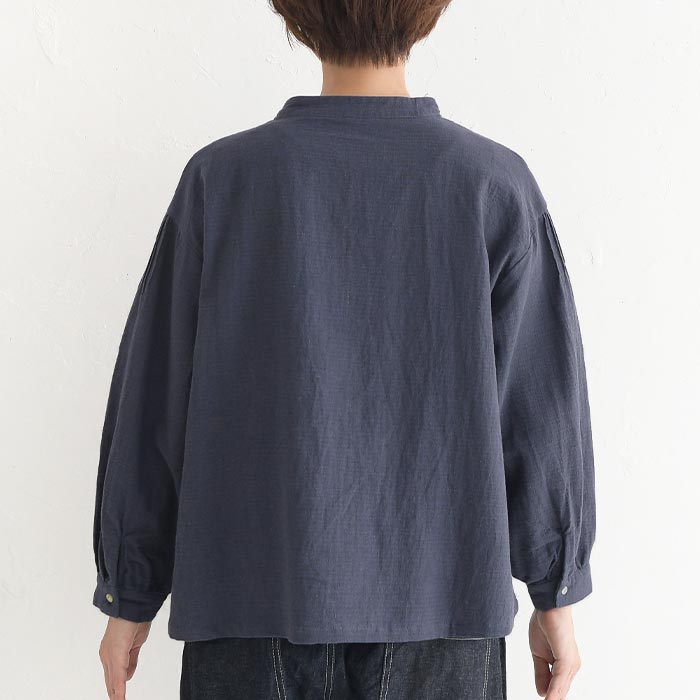 値下げ ohga　シルキーブラウス（BLACK）ブラック ピンタック ケープ ブラウス HUIT 全4色｜hit861-0258【1
