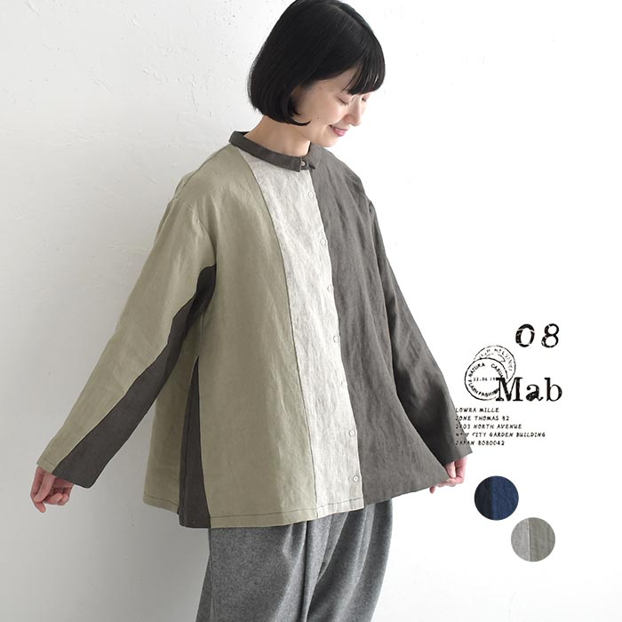 08Mab（ゼロハチマブ） シャツ ブラウス 長袖 レディース 08Mab 9番手