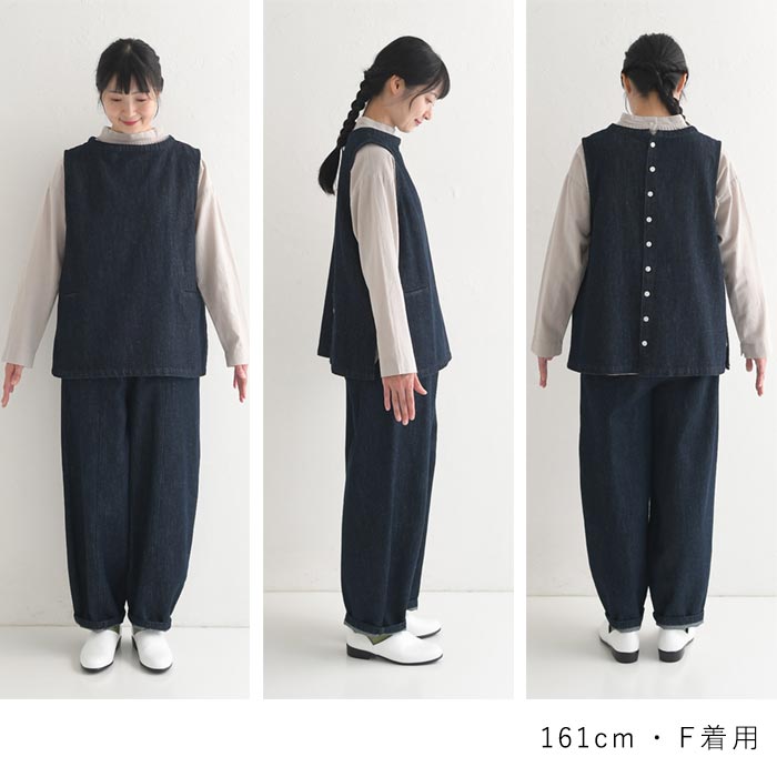 最終値下げ！！新品未使用08Mab綿麻デニム一つボタンロング羽織 08Mab｜綿麻デニム一つボタンロング羽織 [[CF-1224HF1099]][C