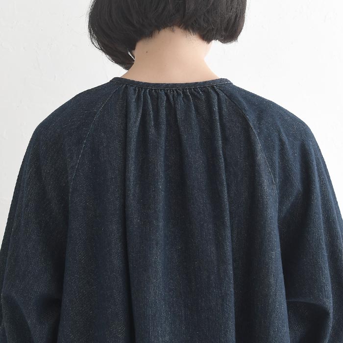 08Mab（ゼロハチマブ） ワンピース デニム 長袖 レディース リネン