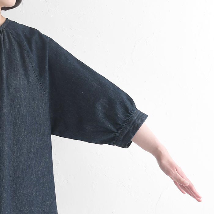 08Mab（ゼロハチマブ） ワンピース デニム 長袖 レディース リネン