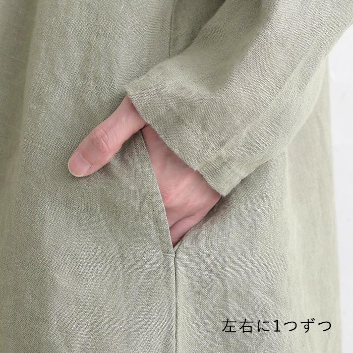 08Mab（ゼロハチマブ） ワンピース 綺麗シルエット 9番手リネン 秋 冬