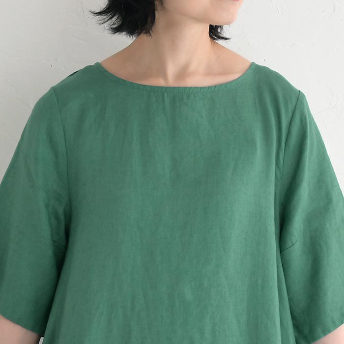 リネン ロングワンピース 半袖 レディース Sorte cuff 麻100％ 25SS0620,　爆買 |  | 11