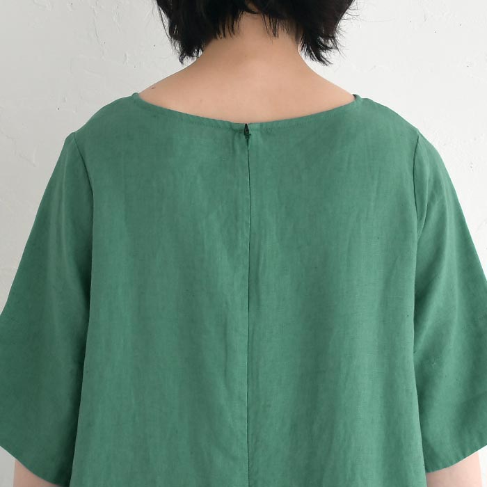 リネン ロングワンピース 半袖 レディース Sorte cuff 麻100％ 25SS0620,　爆買 |  | 12
