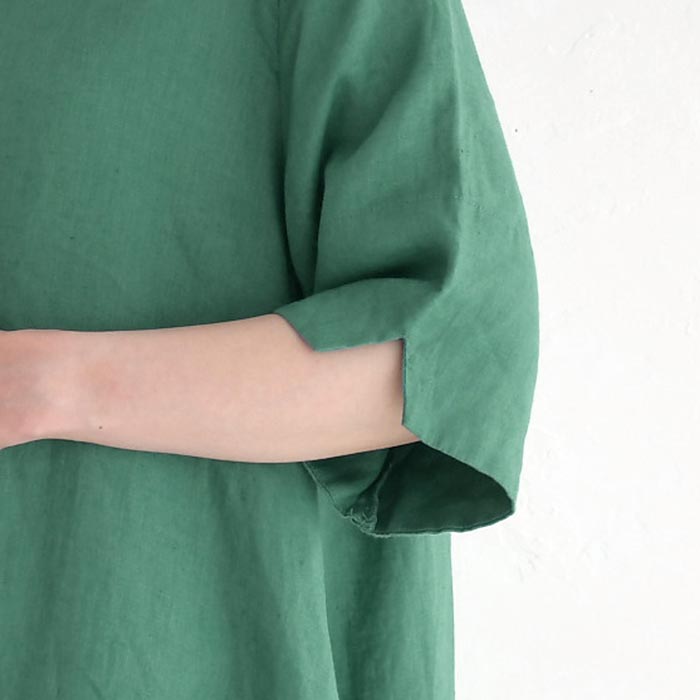 リネン ロングワンピース 半袖 レディース Sorte cuff 麻100％ 25SS0620,　爆買 |  | 13