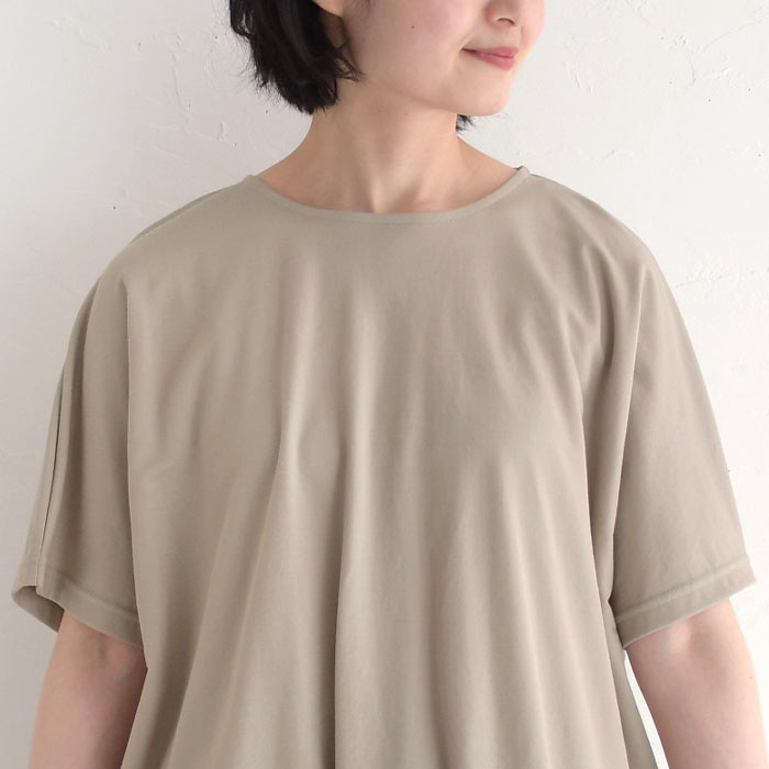 メール便可 接触冷感 5分袖 プルオーバー レディース Tシャツ カットソー鹿の子 ドルマン 25SS0620R,　爆買 |  | 18