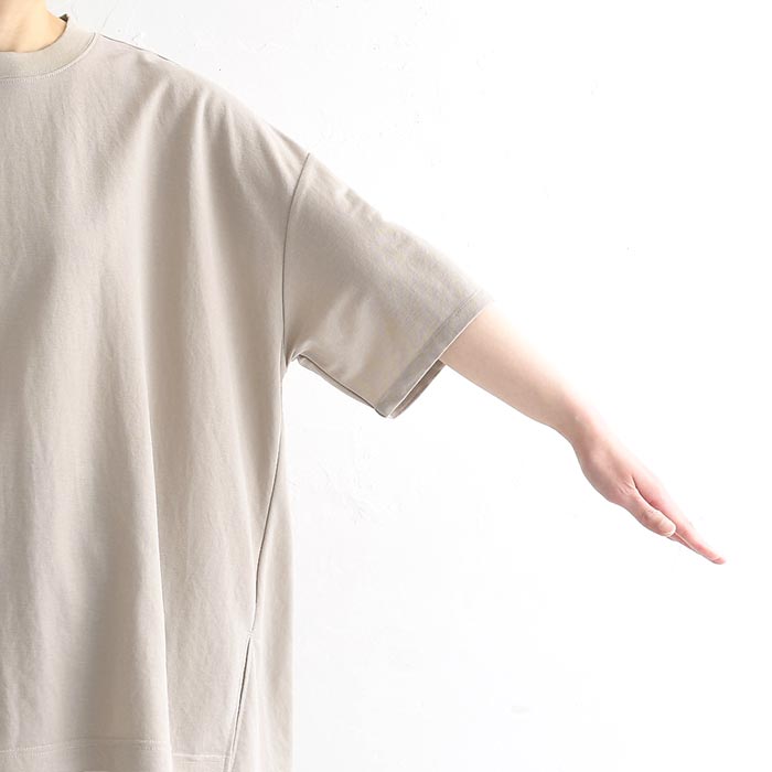 メール便可 接触冷感 カットソー Tシャツ レディース オーバーサイズ シンプル ひんやり 涼しい 25SS0620R, |  | 18