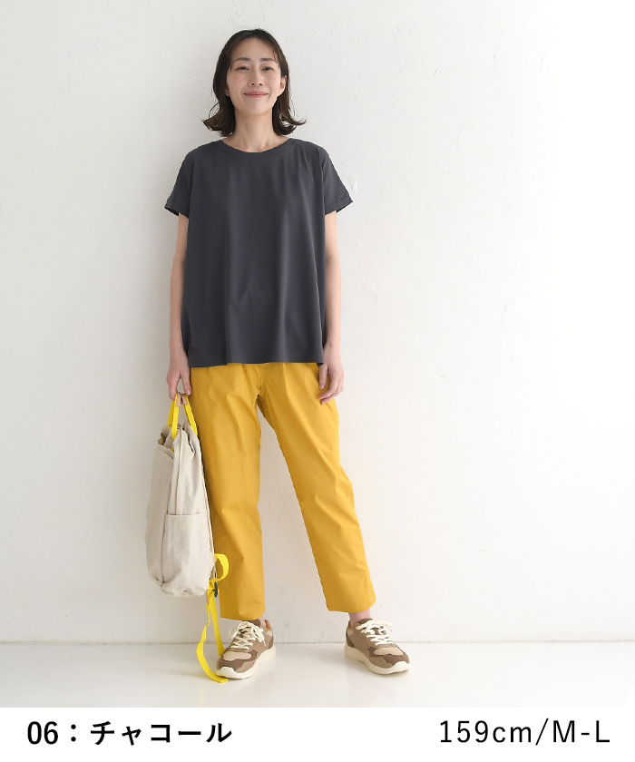 メール便可 プチプラ接触冷感 カットソー 半袖 レディース Tシャツ 無地 フレンチ袖 スムース 25SS0604, |  | 12