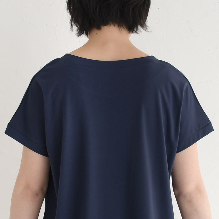 メール便可 プチプラ接触冷感 カットソー 半袖 レディース Tシャツ 無地 フレンチ袖 スムース 25SS0604, |  | 18