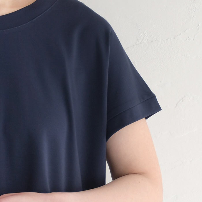 メール便可 プチプラ接触冷感 カットソー 半袖 レディース Tシャツ 無地 フレンチ袖 スムース 25SS0604, |  | 20
