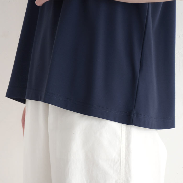 メール便可 プチプラ接触冷感 カットソー 半袖 レディース Tシャツ 無地 フレンチ袖 スムース 25SS0604, |  | 21