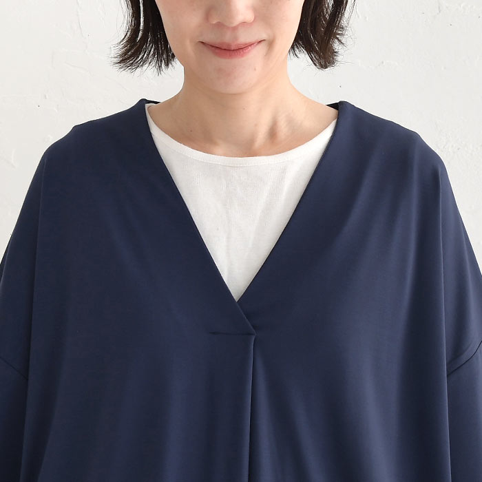 チュニック カットソー レディース Tシャツ Vネック 接触冷感 ひんやり 涼しい 25SS0604,   爆買 |  | 16