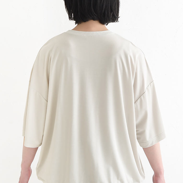 メール便可 接触冷感 プルオーバー 袖リブ 五分袖 レディース Tシャツ カットソー スムース 春 夏 26SS0604, |  | 17