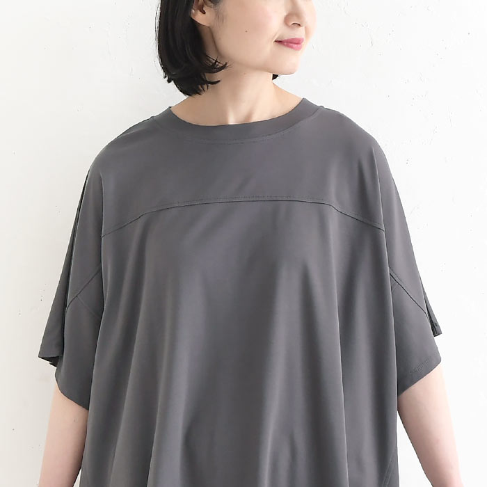 メール便可 接触冷感 プルオーバー 五分袖 レディース Tシャツ カットソー なめらかスムース 春 夏 26SS0604, |  | 16