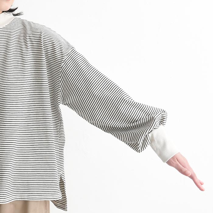 早割10％OFFクーポン プルオーバー ハイネック カットソー ボーダー 無地 綿100％  春 秋 冬 30代 40代 50代 26AW0904, |  | 18
