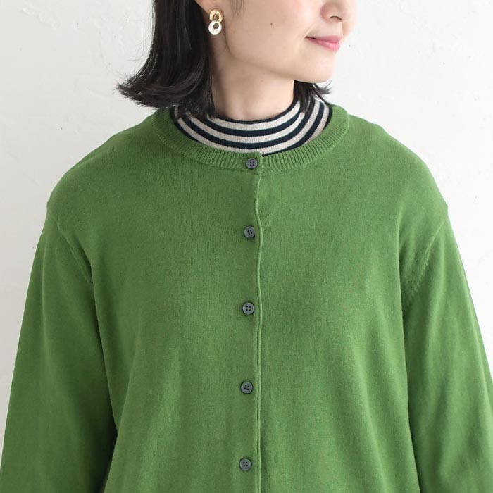 クルーネックカーディガン 綿100％ニット マシーンウォッシャブル 秋 冬 sel, 26AW0925, |  | 15