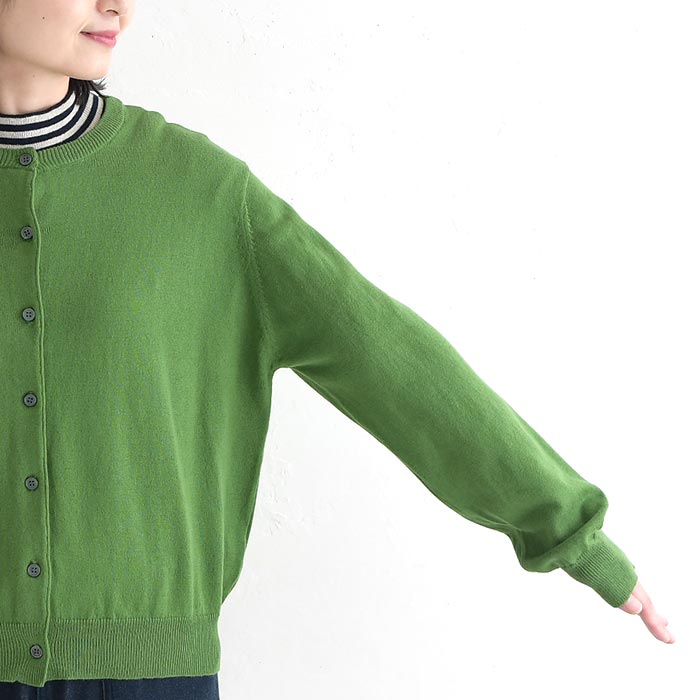 クルーネックカーディガン 綿100％ニット マシーンウォッシャブル 秋 冬 sel, 26AW0925, |  | 18